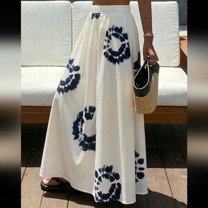Tie-Dye Umbrella Skirt, Casual And Vacation Style Summer Women Skirt
